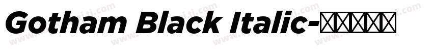 Gotham Black Italic字体转换